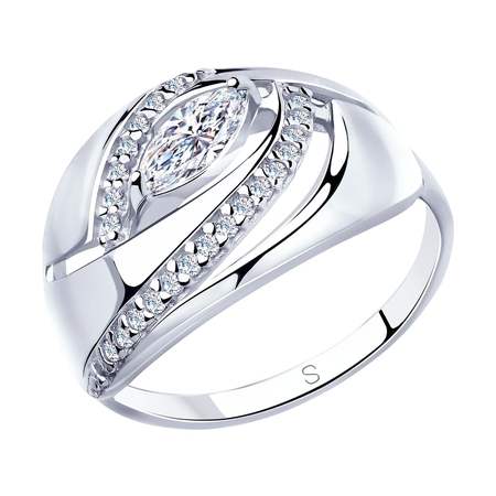 Серебряное кольцо с чароитом и  Калуга