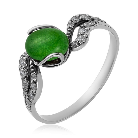 Серебряное кольцо с цирконием 