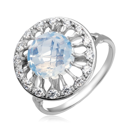 Серебряное кольцо с цирконием 9001127  Барнаул