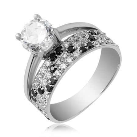 Серебряное кольцо с корундом 9000950  Кольчугино