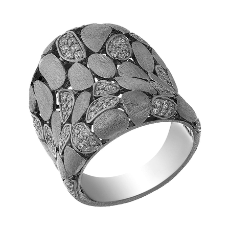 Серебряное кольцо с кружевным агатом  