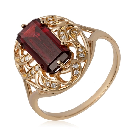Серебряное кольцо с позолотой 9001046  Барнаул