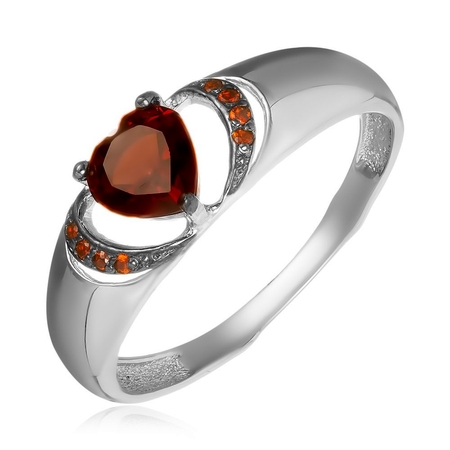 Серебряное кольцо с рубином 9000832  Бердск