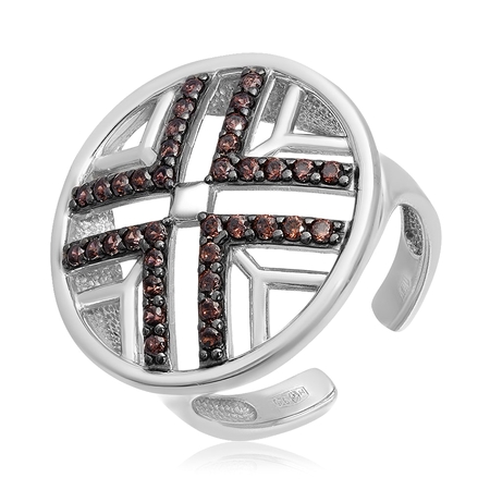 Серебряное кольцо с топазом свисс  