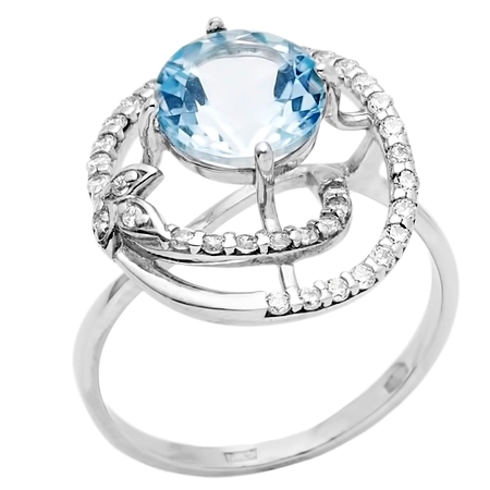 Серебряное кольцо с ювелирным кристаллом  Барановичи