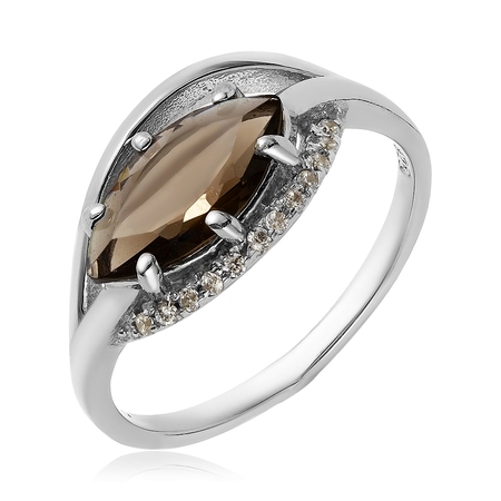 Серебряное кольцо с ювелирными кристаллами