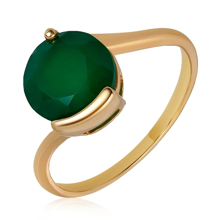 Серебряное кольцо с зеленым аметистом  