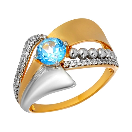Серебряное кольцо в позолоте 9000609  Барнаул
