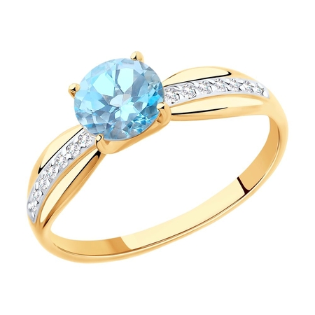 Золотое кольцо с алмазной обработкой  Ангарск