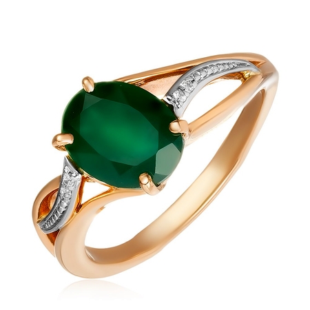 Золотое кольцо с аметрином, бриллиантами  Курск