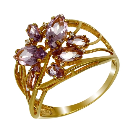 Золотое кольцо с бриллиантом 9000544  Хабаровск