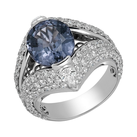 Золотое кольцо с фиолетовой шпинелью  Коломна